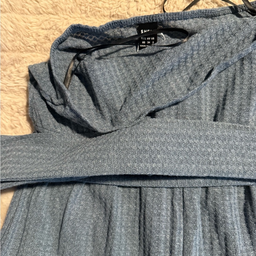 Blue Strapless Romper - Picture 2 of 2